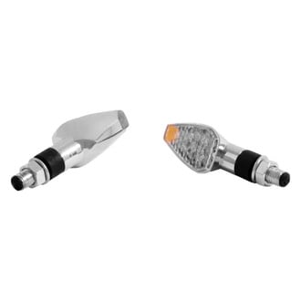 Highway Hawk® - Triangle Style Chrome Plastic LED Turn Signal Lights