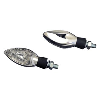 Highway Hawk® - Seethrough Chrome Plastic LED Turn Signal Lights
