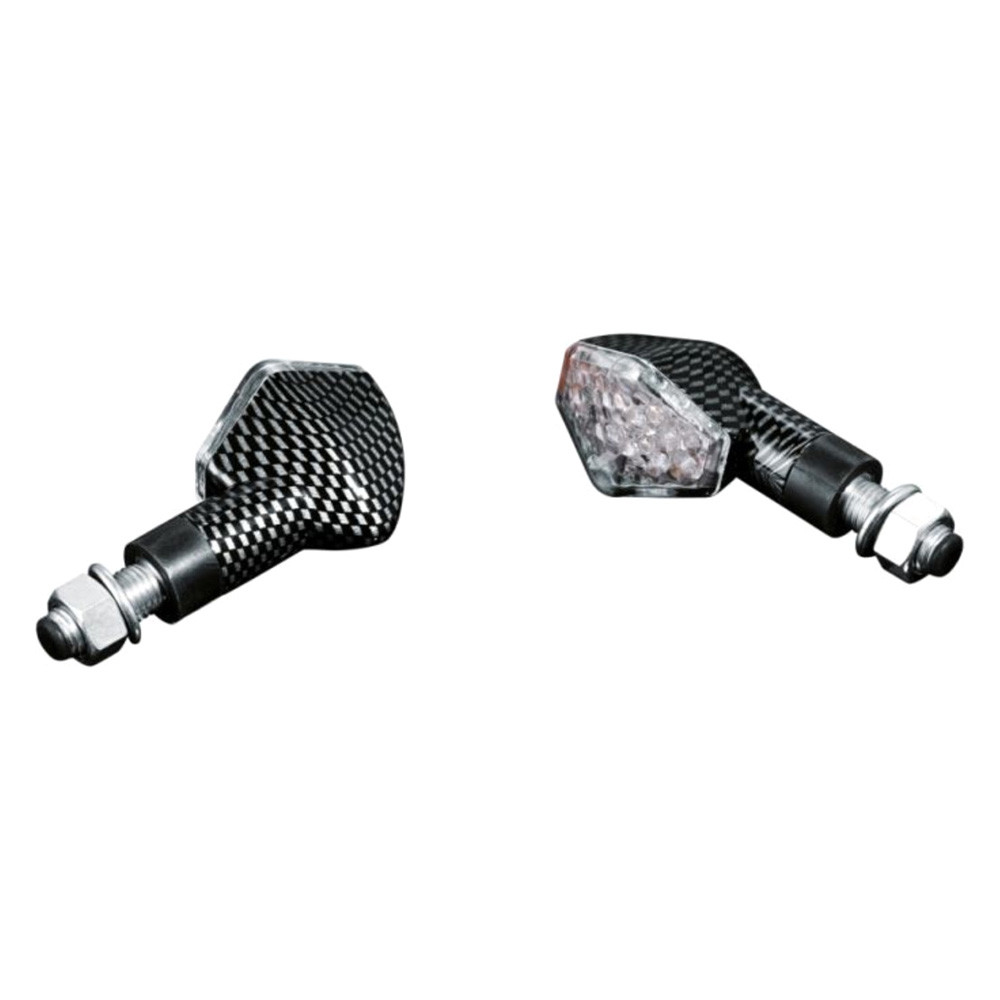 Universal Chrome Turn Signal Lights For Kawasaki Vulcan & Honda Cruisers – 12V Halogen (Pair)