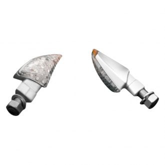 Highway Hawk® - Shark Style Chrome Plastic LED Turn Signal Lights