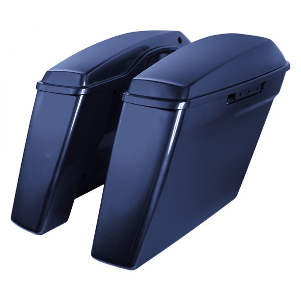 HogWorkz® - Dual Blocked Stretched Big Blue Pearl Saddlebags