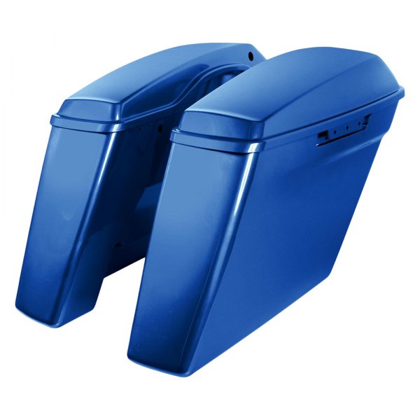 HogWorkz® - Dual Blocked Stretched Superior Blue Saddlebags