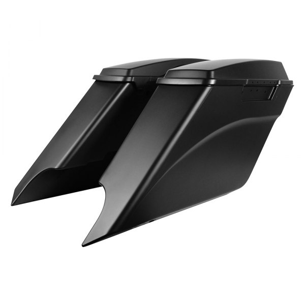 HogWorkz® - Drop-Out Stretched Denim Black Saddlebags