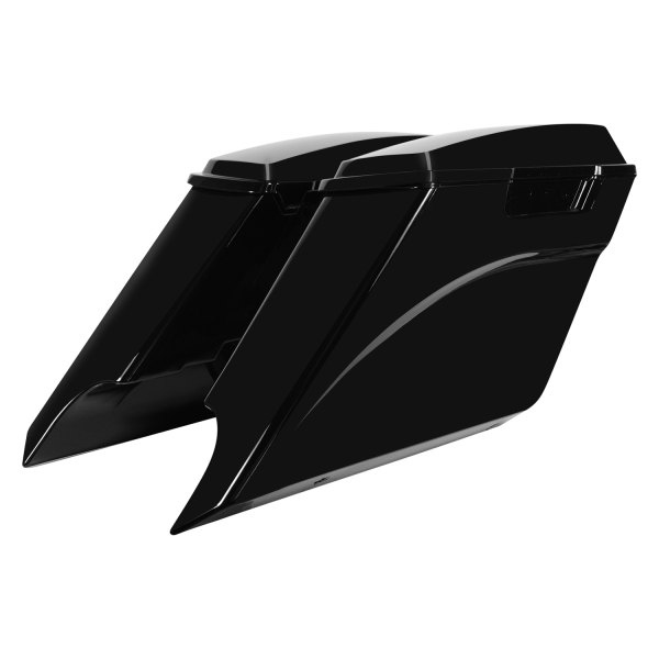HogWorkz® - Drop-Out Stretched Vivid Black Saddlebags