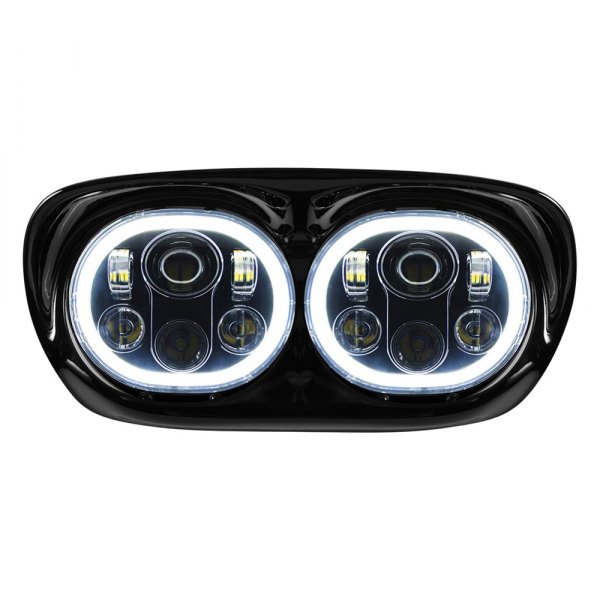 HogWorkz® - Black Dual Halo LED Headlight