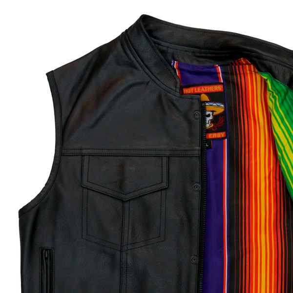 Hot Leathers® - Mexican Blanket Liner Carry Conceal Vest (Medium, Black)