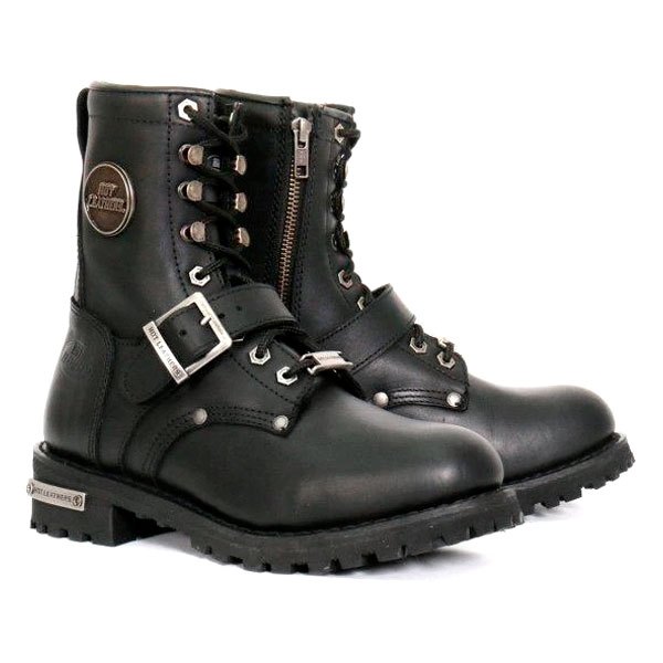 Hot Leathers® - 7" Tall Logger with Buckle Ladies Boots (5, Black)