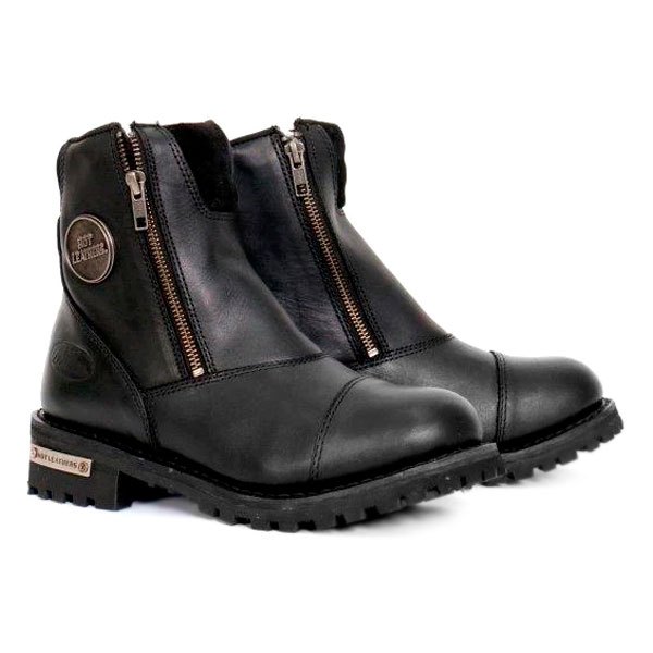 Hot Leathers® - 6" Double Zip Cap Toe Ladies Boots (5.5, Black)