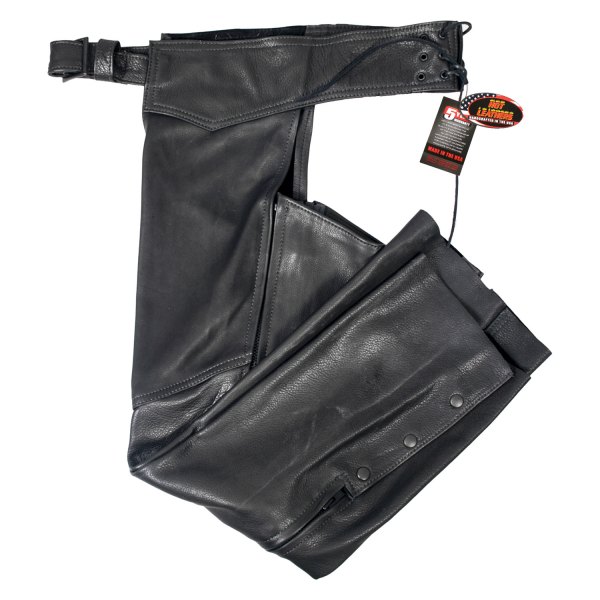 Hot Leathers® - Ladies Leather Chaps (Medium, Black)