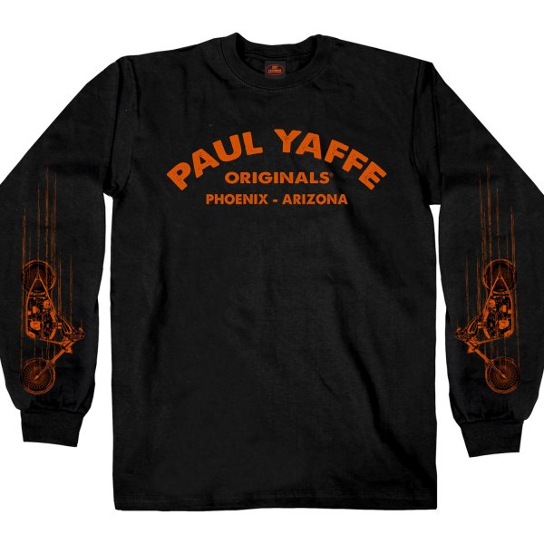 Hot Leathers® - Official Paul Yaffe'S Bagger Nation El Cadiente Long Sleeve Shirt (Medium, Black)