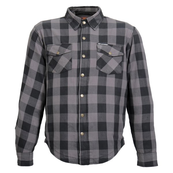Hot Leathers® - Armored Flannel Jacket (Medium, Gray/Black)