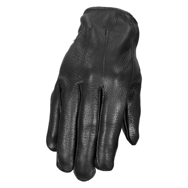 Hot Leathers® - Unlined Deerskin Leather Gloves (Small, Black)