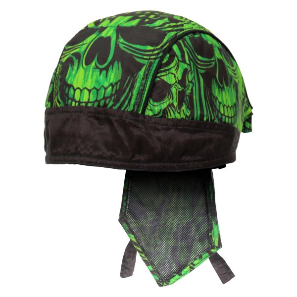 Hot Leathers® - Headwrap (Over The Top Skulls Green)