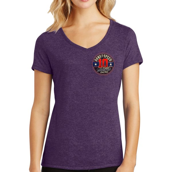 Hot Leathers® - Official 2020 Sons Of Speed Vintage Race Ladies T-Shirt (Small, Eggplant)