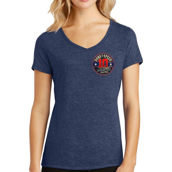 Hot Leathers® - Official 2020 Sons Of Speed Vintage Race Ladies T-Shirt (Small, Heather Denim)