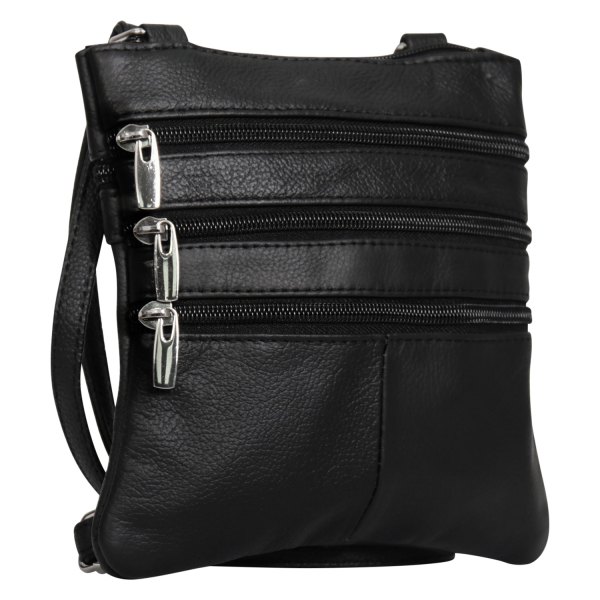 Hot Leathers® - Small Leather Purse with 3 Zippers