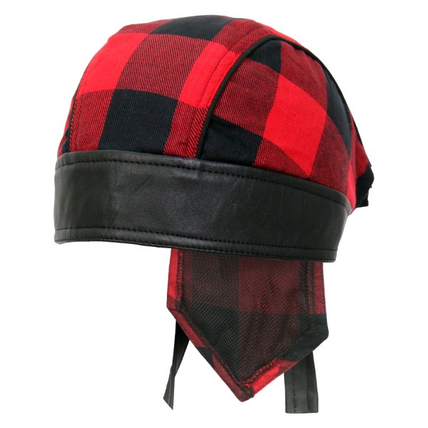 Hot Leathers® - Headwrap (Red Buffalo Plaid)