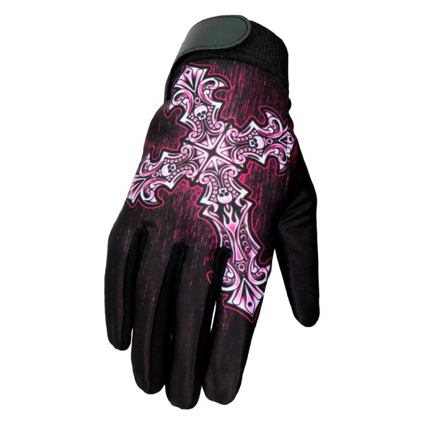 Hot Leathers® - Sublimated Gothic Cross Gloves (Medium)