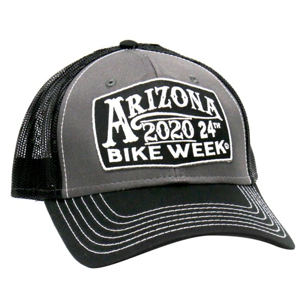 Hot Leathers® - Official 2020 Arizona Bike Week Sign Trucker Hat (Charcoal/Black)