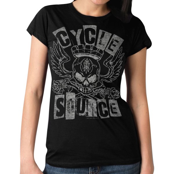 Hot Leathers® - Official Cycle Source Magazine Ransom Ladies T-Shirt (Small, Black)