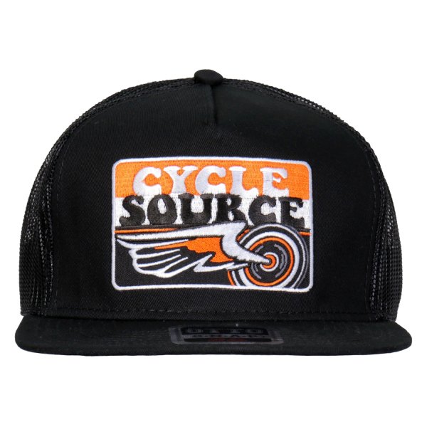 Hot Leathers® - Official Cycle Source Magazine Stripes Logo Snapback Hat (Black)