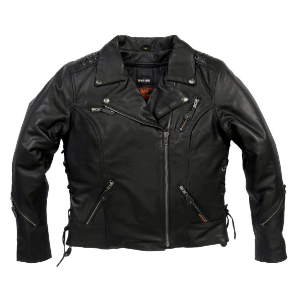 Hot Leathers® - Lightweight Laced Ladies Jacket (Medium, Black)