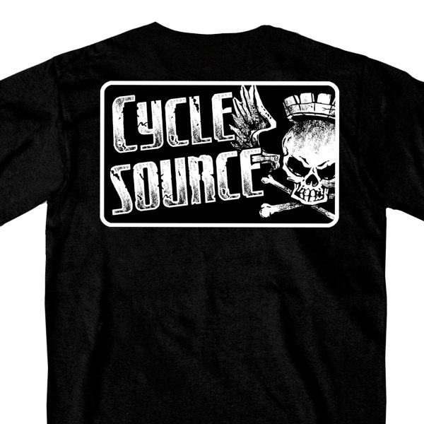 Hot Leathers® - Official Cycle Source Logo T-Shirt (X-Large, Black)