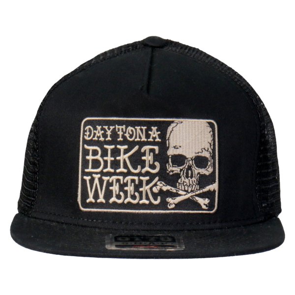 Hot Leathers® - Official Daytona Beach Bike Week Poison Label Snapback Hat (Cream)