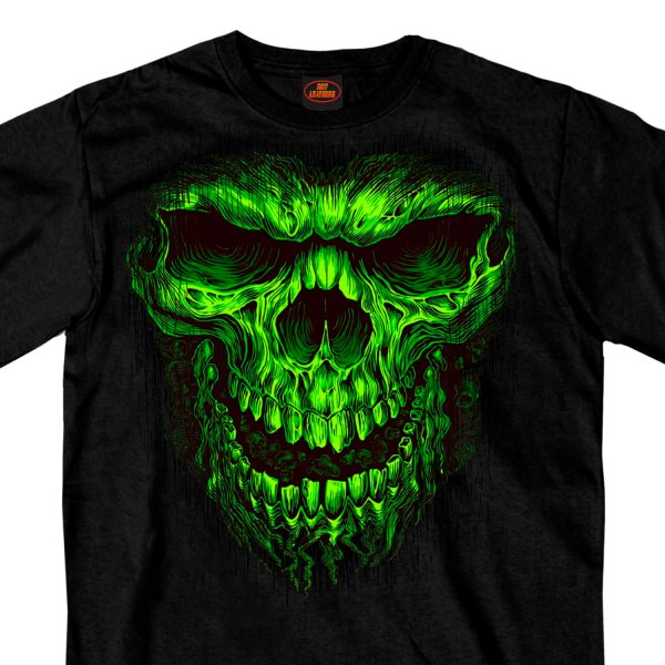 Hot Leathers® - Shredder Skull T-Shirt (Large, Black)