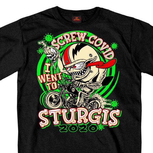 Hot Leathers® - Official 2020 Limited Edition Sturgis Motorcycle Rally Screw Covid I Went T-Shirt (Medium, Black)