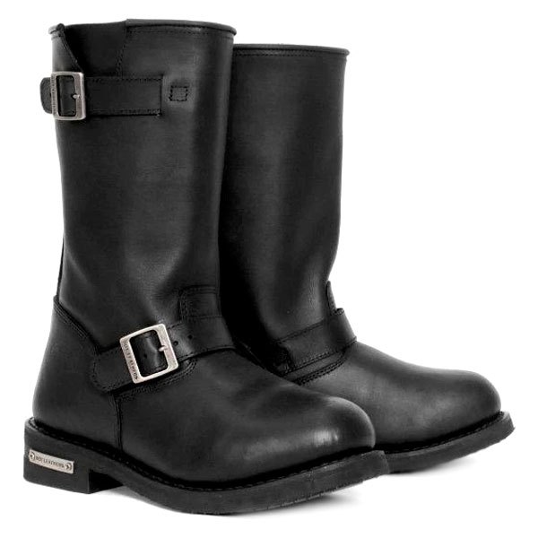 Hot Leathers® - 11" Tall Round Toe Engineer Men's Boots (14, Black)