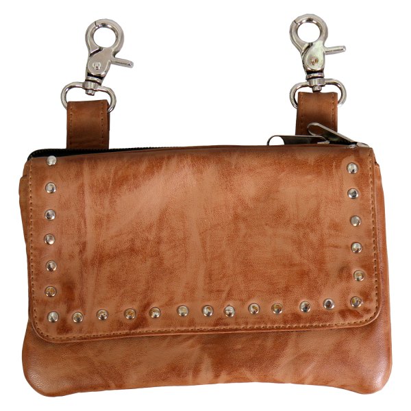 Hot Leathers® - Tan Studs Clip Pouch