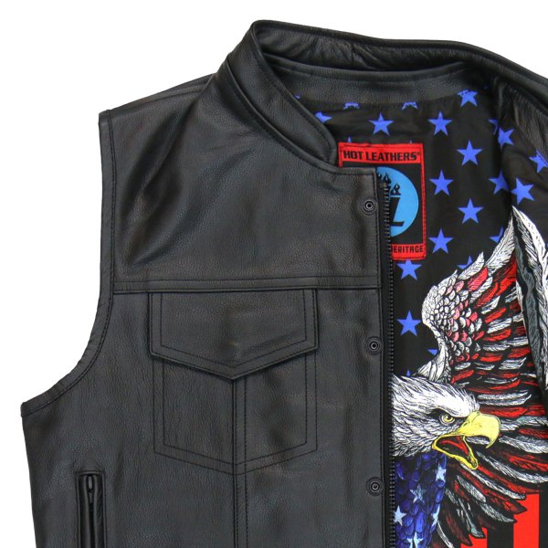 Hot Leathers® - Patriotic Liner Carry Conceal Vest (Medium, Black)