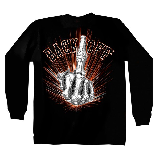 Hot Leathers® - Bone Finger Women's Long Sleeve T-Shirt (2X-Large, Black)