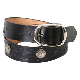 black leather biker belt