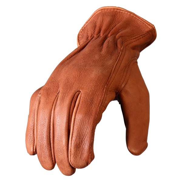 Hot Leathers® - Deerskin Leather Driving Gloves (X-Small, Brown)