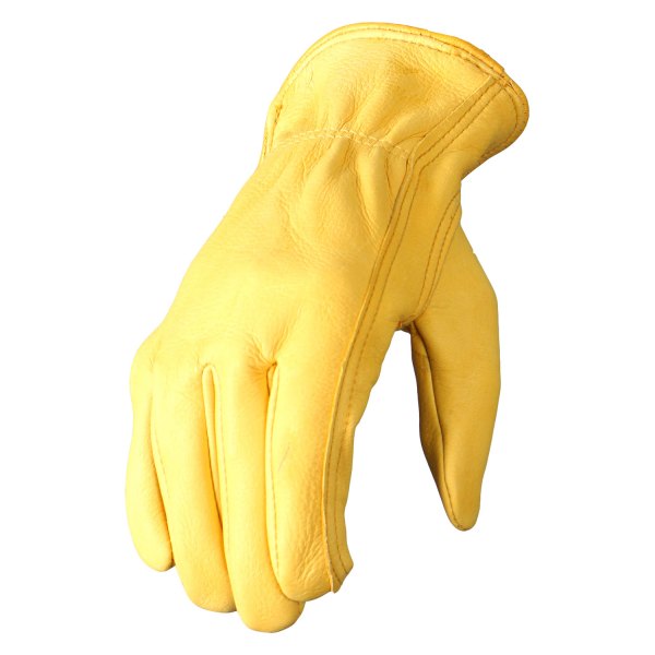 Hot Leathers® - Deerskin Leather Driving Gloves (X-Small, Gold)