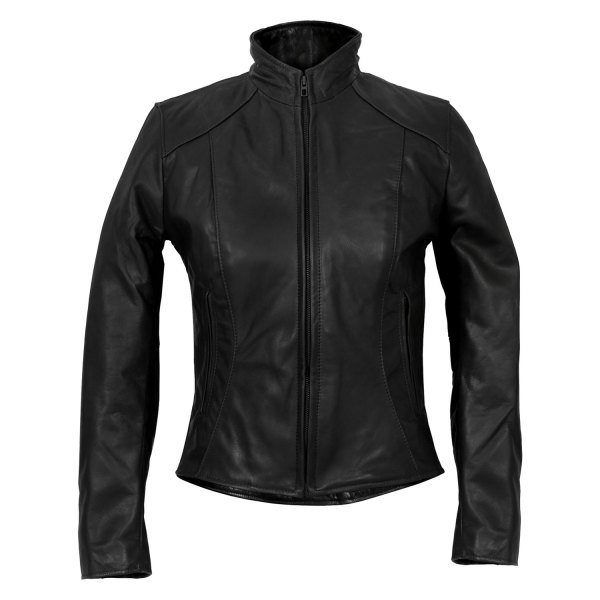 Hot Leathers® - Clean Cut Ladies Leather Jacket (Large, Black)