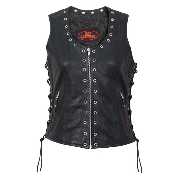 Hot Leathers® - Lambskin Ladies Vest (Small, Black)
