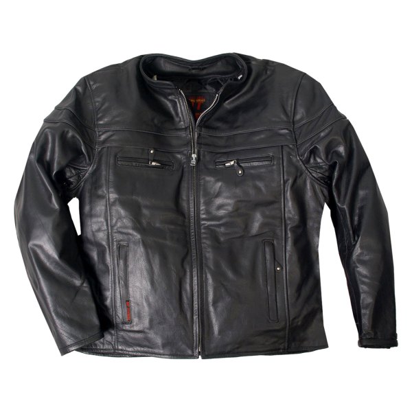 Hot Leathers® - Men's Leather Jacket with Double Piping - MOTORCYCLEiD.com