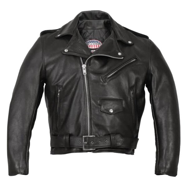 Hot Leathers® - Premium Classic Motorcycle Men's Leather Jacket (48, Black)