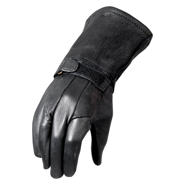 Hot Leathers® - Thinsulate™ Lining Classic Deerskin Gauntlet Gloves (Medium, Black)
