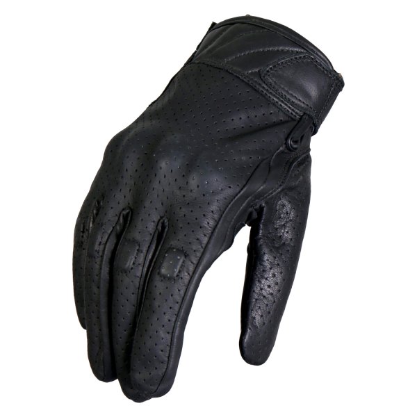 Hot Leathers® - Vented Knuckle Guard Gloves (Medium, Black)