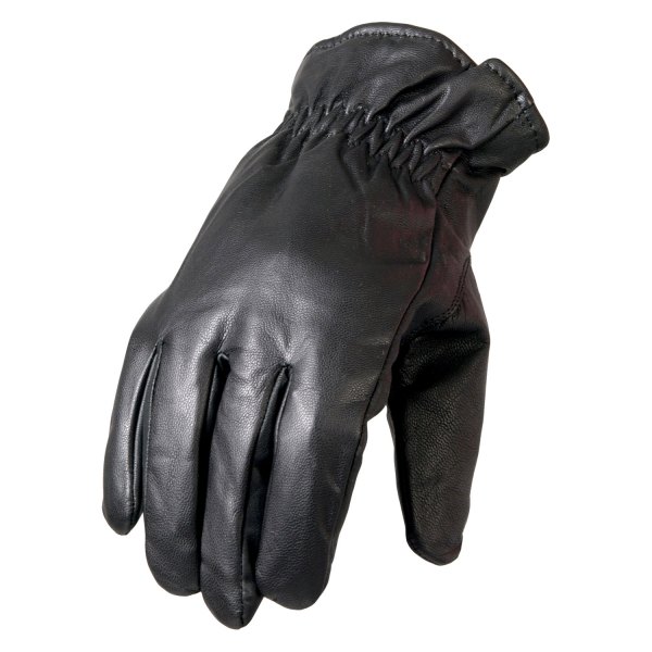 Hot Leathers® - Waterproof Unisex Leather Riding Gloves (Small, Black)