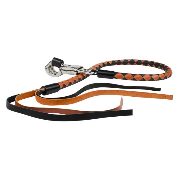 Iron Braid® - 1/2" Braided Black/Orange Get Back Whip