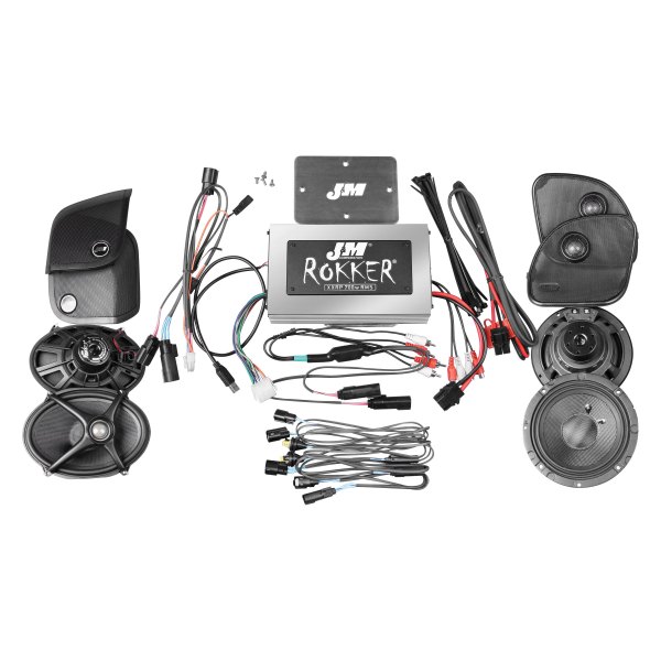 J&M® - 4 Speakers 700W Rokker™ XXR Extreme Amplifier Installation Kit