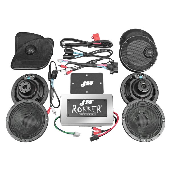 J&M® - 4 Speakers 700W Rokker™ Stage 5 Custom Amplifier Installation Kit
