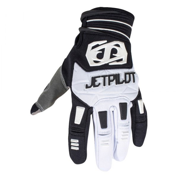 Jet Pilot® - Matrix Race Full Finger Gloves (Large, Black/White)