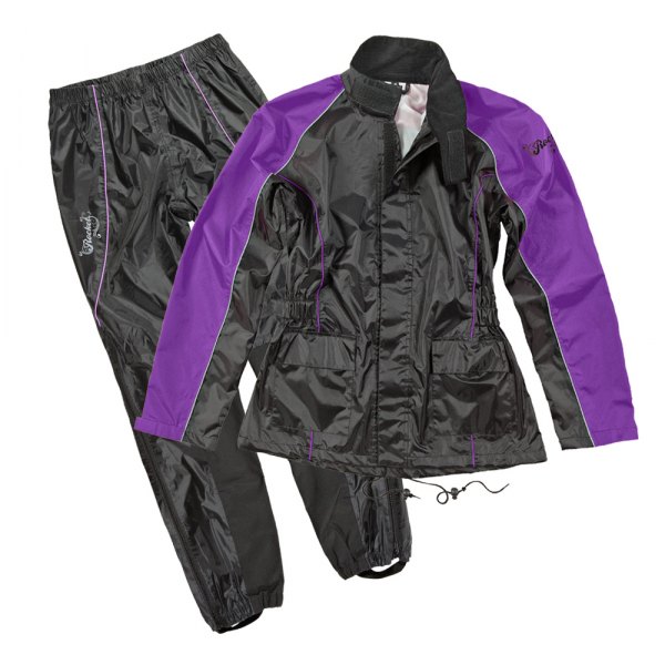 Joe Rocket® - RS-2 Rain Women's Suit (Large, Black/Purple)