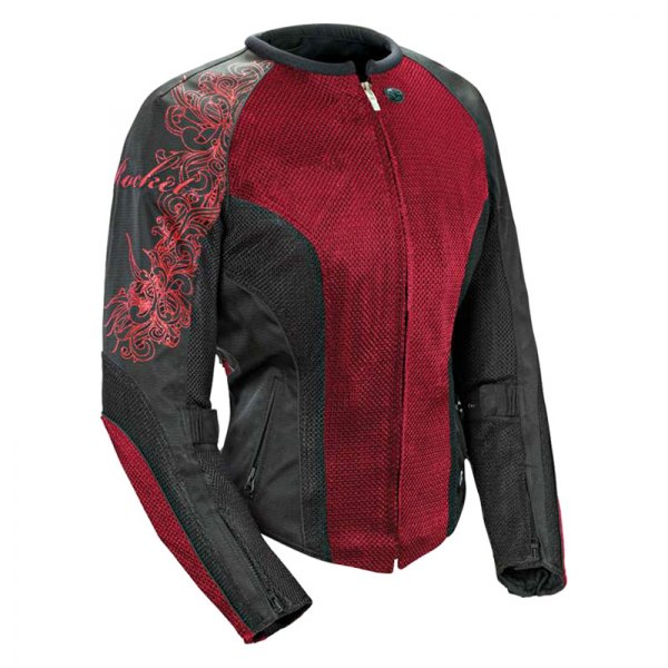 Joe Rocket® - Cleo 2.2 Mesh Women's Textile Jacket (3X-Large, Wine/Black/Black)